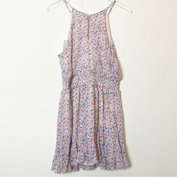 Lush Clothing Isabella Smocked Waist Floral Mini Dress, Size Large - Picture 6 of 16